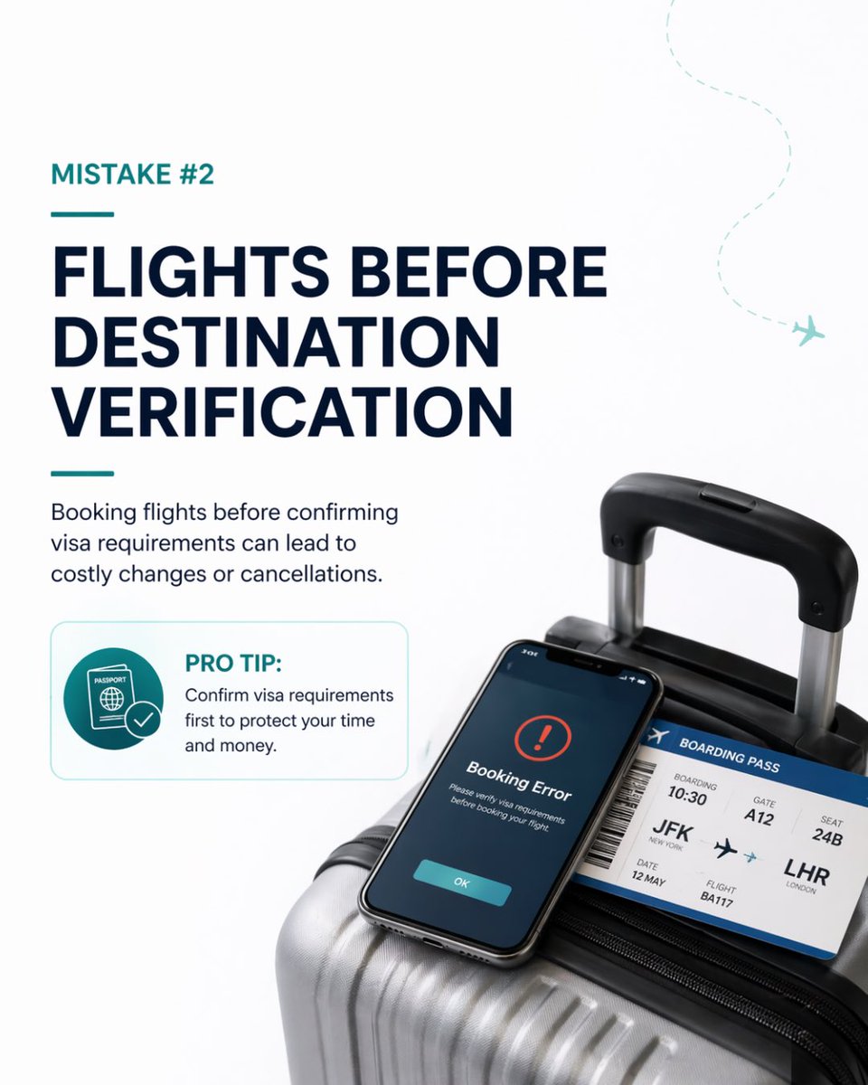 capetravapp's tweet image. 3 travel mistakes that quietly drain your budget:
Late visas. Wrong bookings. Doing it alone.

Plan smarter.
DM “PLAN”.

#CapeTravApp #TravelLife #VisaSupport #GlobalTravel #TeamWork