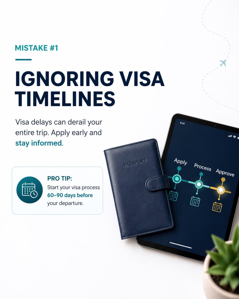 capetravapp's tweet image. 3 travel mistakes that quietly drain your budget:
Late visas. Wrong bookings. Doing it alone.

Plan smarter.
DM “PLAN”.

#CapeTravApp #TravelLife #VisaSupport #GlobalTravel #TeamWork