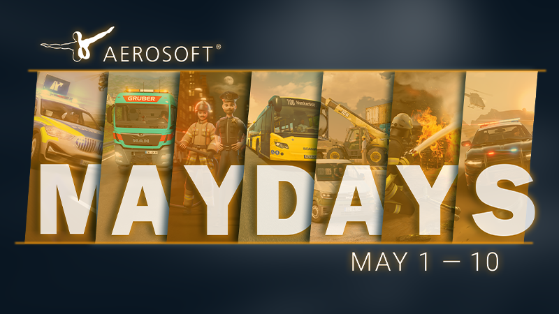 AerosoftGmbH's tweet image. 🚨Mayday, mayday – the Aerosoft MayDays are back! 🚨
Score huge deals with up to 90% off on simulation and strategy games on Steam from May 1st to 10th.

🔥Sale Spotlight:
Grab our new release Global Rescue with 20% off!

Check it out ➡️ links.aerosoft.com/MayDays26

#Mayday #Sale