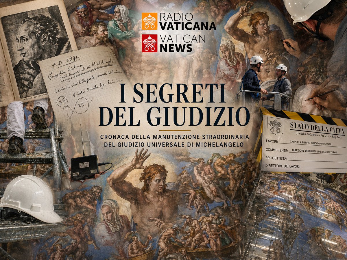 vaticannews_it's tweet image. 🎙️ Salire sui ponteggi della Sistina, “a tu per tu con #Michelangelo”.

Nel nuovo episodio de I segreti del Giudizio: sensori, restauri e storia nascosta del capolavoro.
#arte

🎧 Ascolta ora il #Podcast di @PaoloOndarza su #VaticanNewsIT ⬇️
shorturl.at/IoRLq