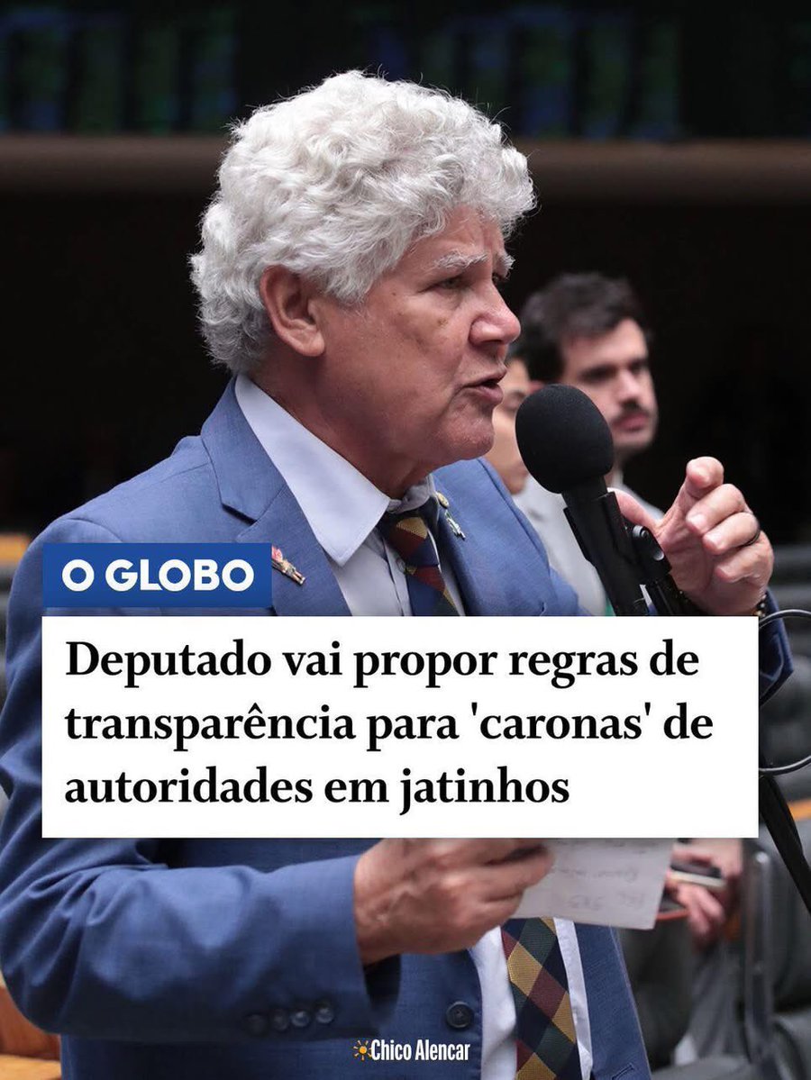JATINHO DOS FAVORES
Estou protocolando  na Câmara, ainda hoje, projeto de lei que cria regras de transparência e controle para que autoridades, de qualquer Poder da República, que aceitem essas "caronas", tenham que publicizar destino, hora, local, dono da aeronave, razão e data