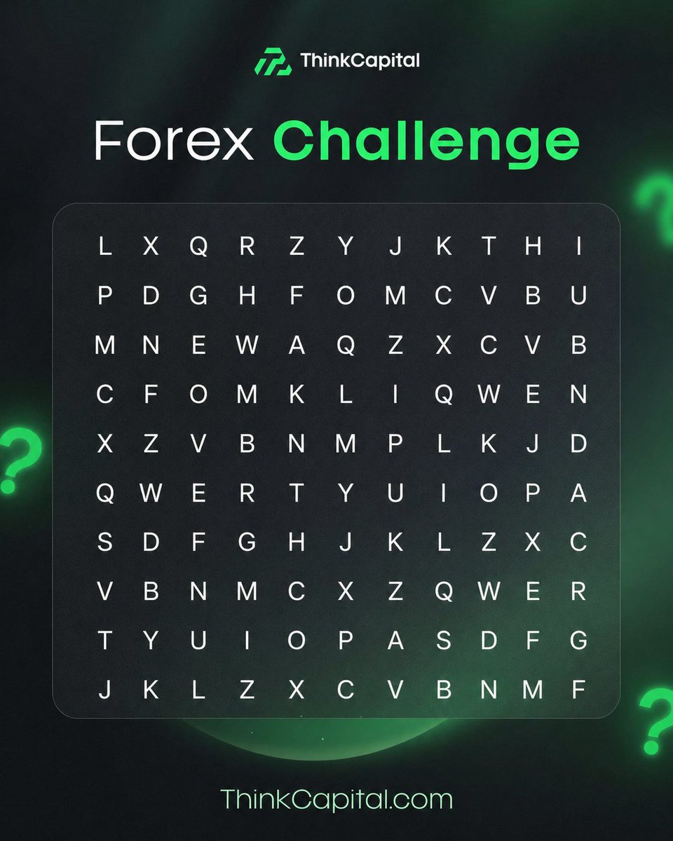thinkcapitalcom's tweet image. 🔍 Wednesday Challenge

One word is hiding in this grid — and it's the only thing traders are talking about this week.

Can you find it? Drop your answer below 👇

#ThinkCapital #TradingGame #FundedTrader #PropTrading