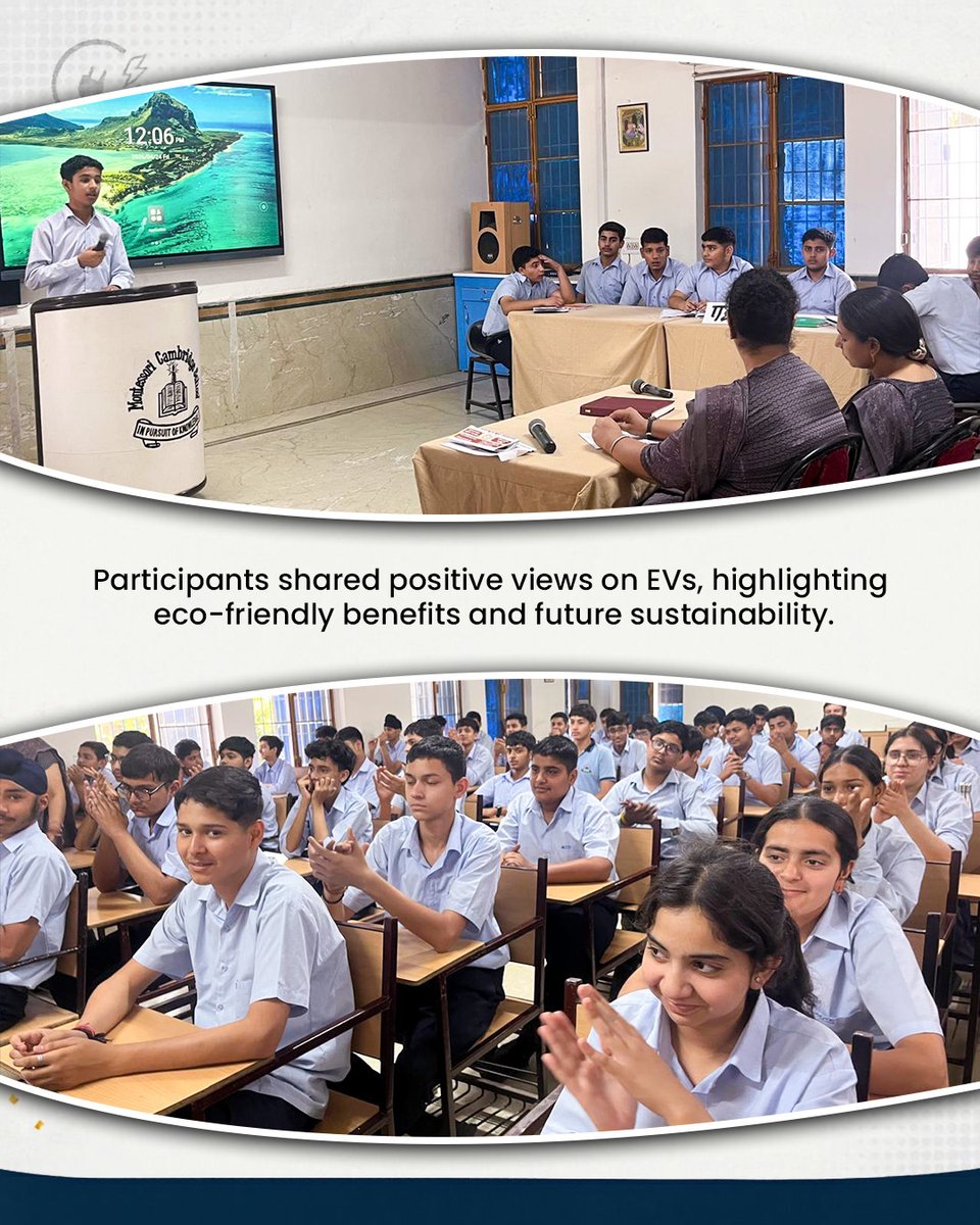 mcspathankot97's tweet image. ⚡ Hindi Debate at MCS Pathankot: Are EVs the future? 🎤
Confident voices, strong arguments &amp;amp; great participation!
🏆 Winners: Boys Team
👏 Well done everyone

#ElectricVehicles #Debate #StudentVoices