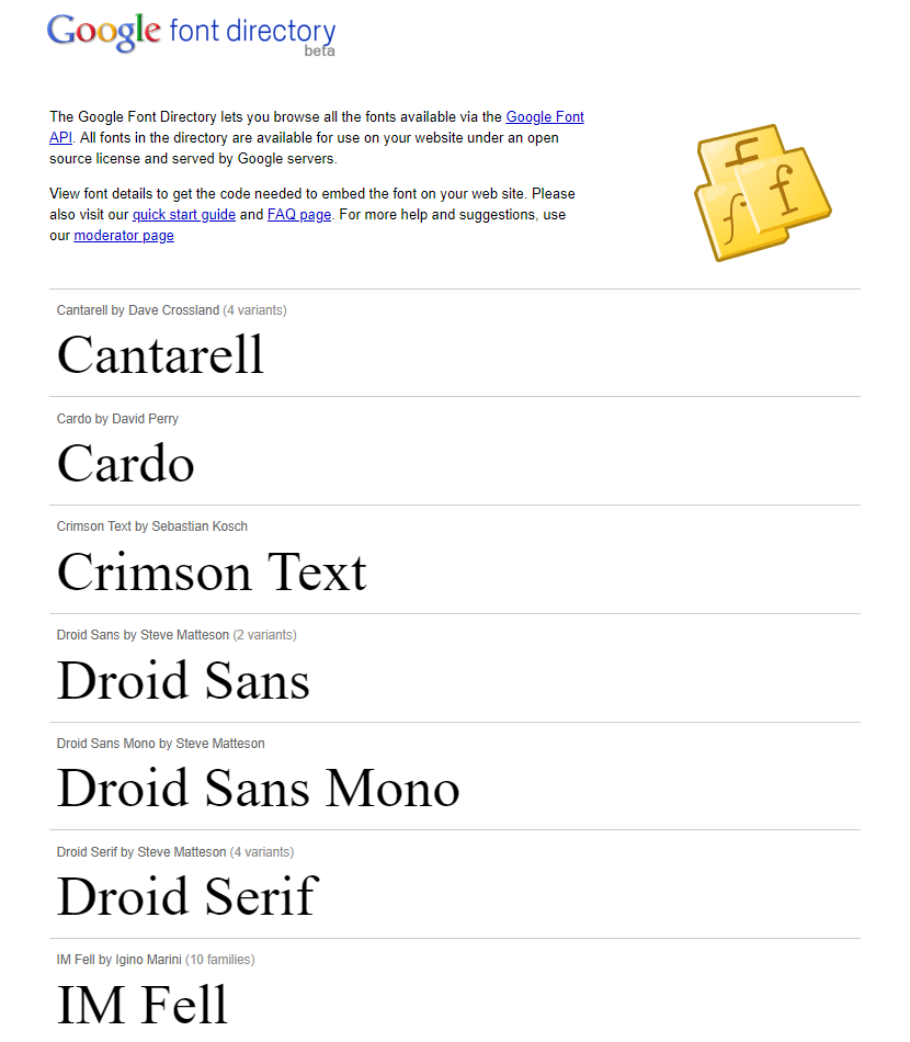 WebDesignMuseum's tweet photo. On May 19, 2010, Google launched an open-source web font library, Google Web Fonts (now called Google Fonts).
#WebDesignHistory https://t.co/pxBjlpS89S
