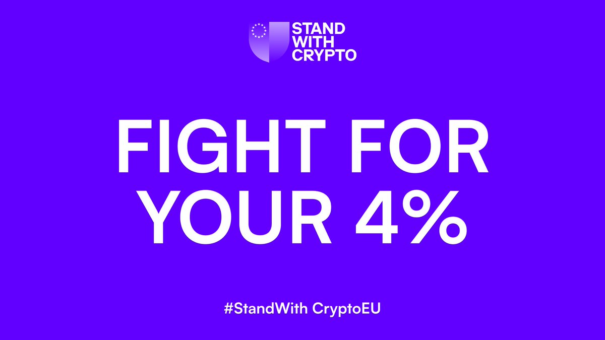 EuEthInstitute's tweet photo. The strength of any European policy signal is in how it lands across 27 member states.

Stablecoins are one of the clearer tests of that. The infrastructure exists, the rules exist. But under MiCA, users in Europe cannot earn yield on the digital money they hold, even when that yield is backed by safe, interest-bearing assets.

@StandWCrypto_EU is calling on the European Commission to set out a pro-innovation strategy for stablecoins, including lifting the yield restriction, recognising stablecoins as settlement assets, and supporting the euro’s role in digital payments.

The petition is here: https://t.co/db6rrlqUCX