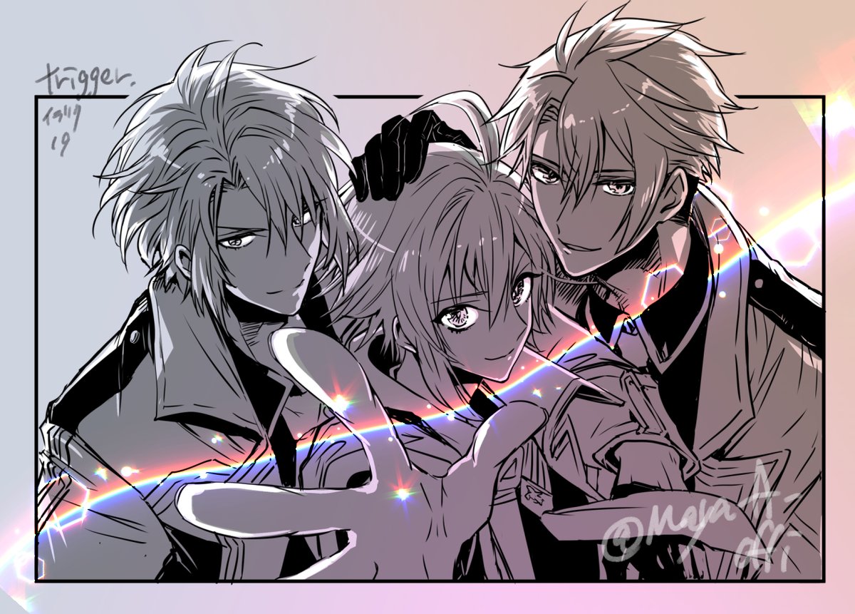 リクエスト１９【アイドリッシュセブンからTrigger】
リクエストは
「八乙女楽or小鳥遊紡」
別の方から
「trigger多ければ八乙女楽or九条天」
これどっちにしろアイナナから3人だなってことでtriggerになりました。小鳥遊くんごめんなさい、そしてようこそ十くん。
つなし…なるほど”とう”だもんな
