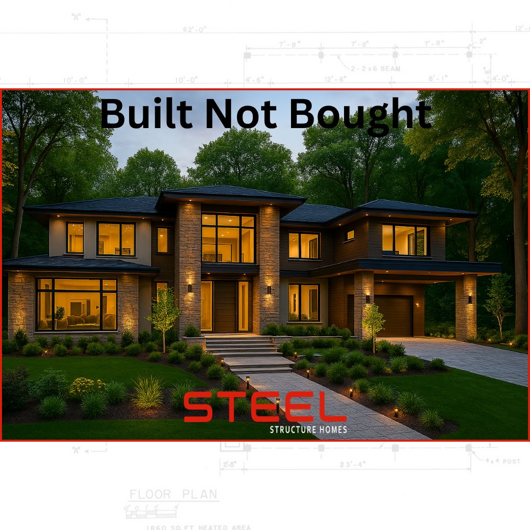 steelhomesca's tweet image. Built. Not bought. Your home should be as unique as you are. Steel framing makes custom design affordable and durable. 🏡 #BuiltNotBought #TuesdayBuild #SteelConstruction #CustomHome #SteelFramed