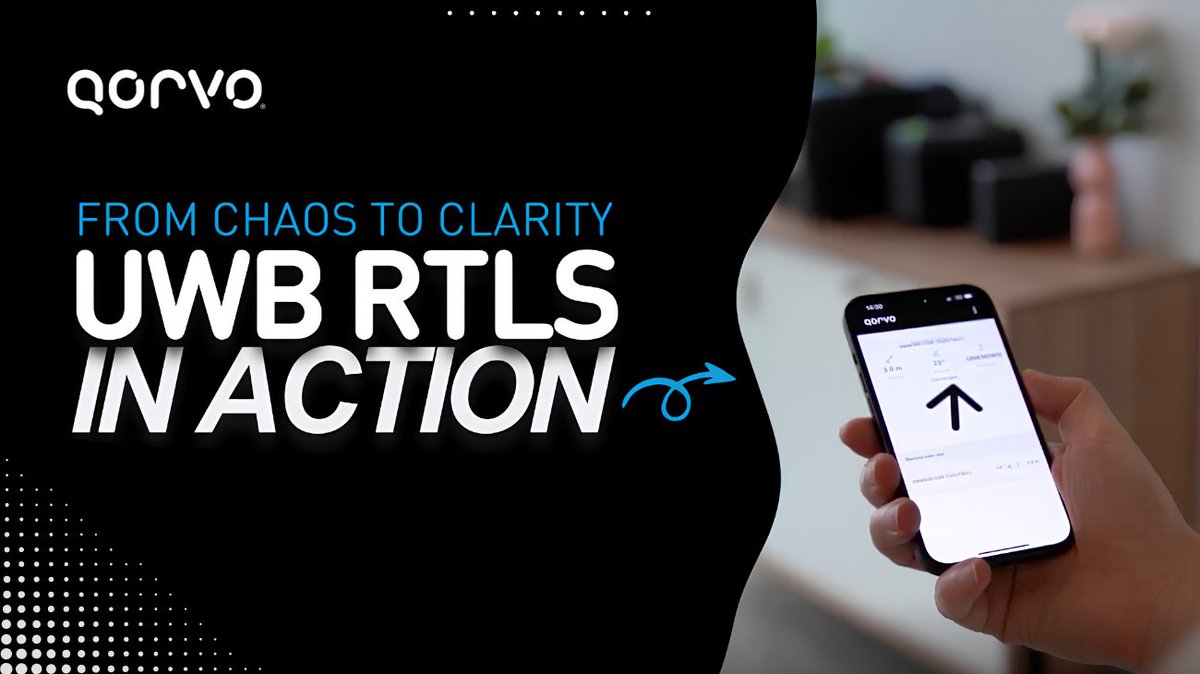 QorvoInc's tweet image. This short explainer breaks down how UWB RTLS works and offers practical use cases across industrial and enterprise environments.  

If you’ve been curious about UWB RTLS and what it enables, this is a great place to start: ow.ly/Y0iY50YQQJP

 #UWB #RTLS #AssetTracking