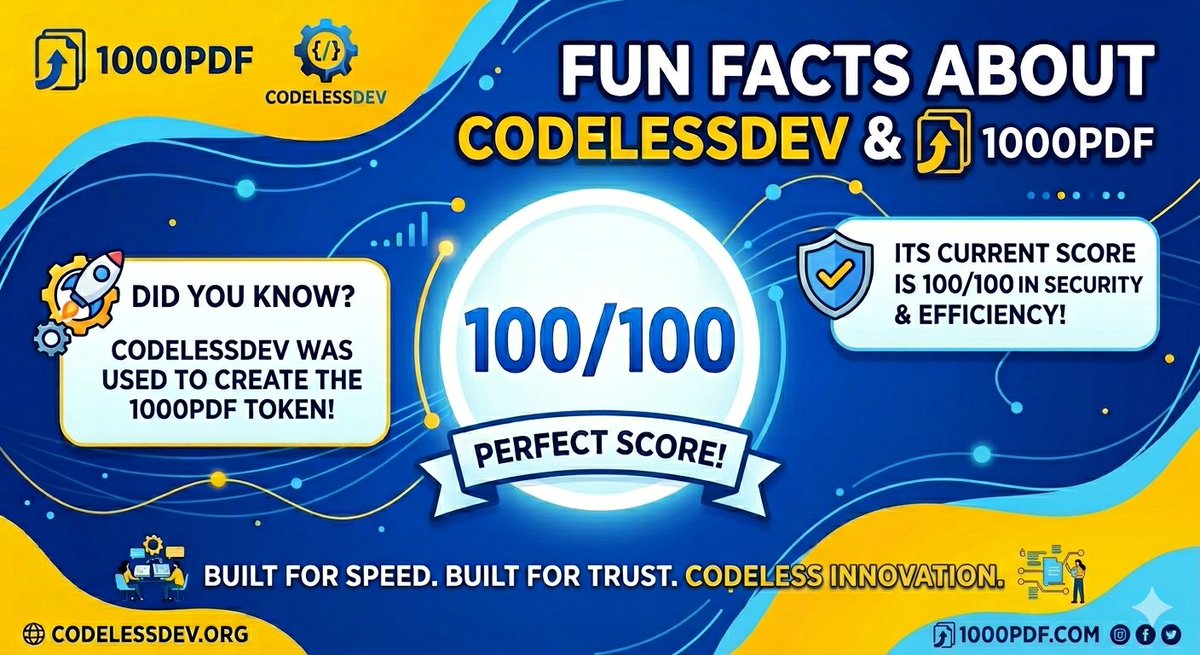 rapostle_sam's tweet photo. DO YOU KNOW? 

Codelessdev, the utility of 1000pdf was actually used to create the current 1000pdf which has 100/100 score? 

So, if you don't want to create a token that has issues, use https://t.co/KlHWo6c7HG

Aside that, you can create 4 kinds of token there:
-Standard 
-Deflationary
-Tax
-Reward

1000PDF CA
0x2913458065DA63E2ac21C348F6543c528dD135Db

#1000pdf
#codelessdev
#sharewidely