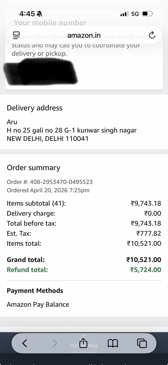 Really disappointed with @AmazonIN — only half refund processed for my order. This needs immediate attention.
#AmazonIndia #BadExperience #RefundDelay #CustomerSupport