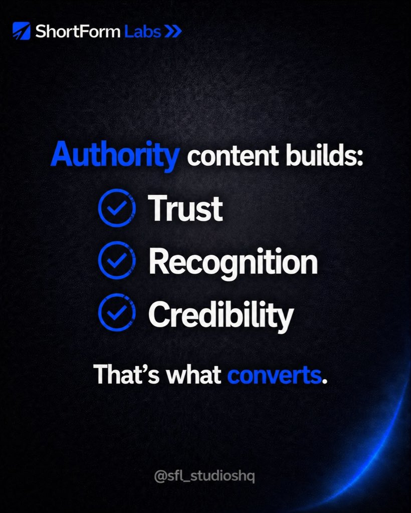 SFL_StudiosHQ's tweet image. If your goal is clients, not just views…
You already know what to focus on.
#tips