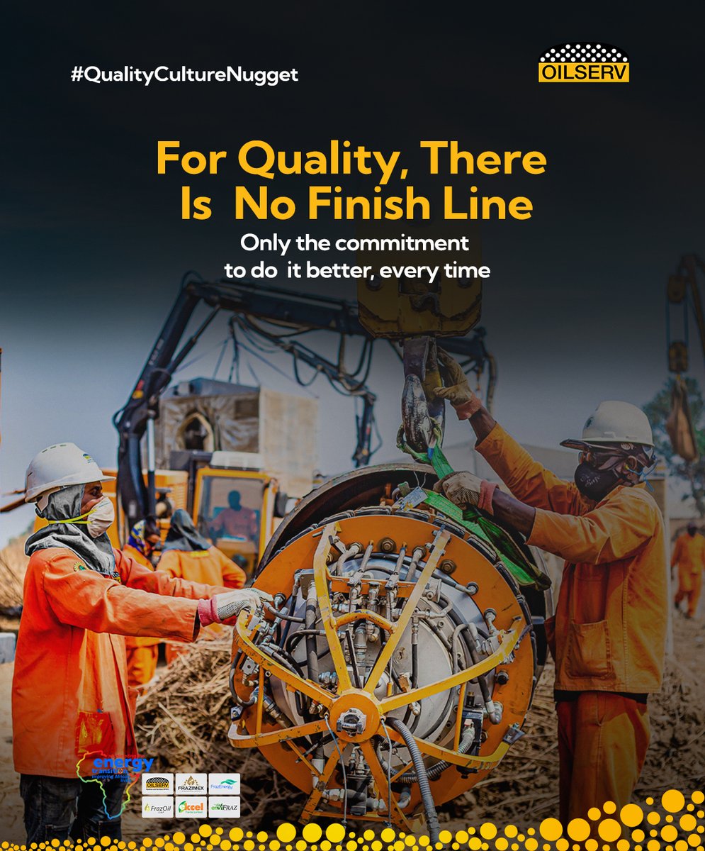 OilservLimited's tweet image. Great results come from the willingness to keep improving.
Good work is never truly finished; there is always room to pause, review, refine, and make it better than before.
Have the quality mindset.
#InnovatingForAfrica #Oilserv #Quality