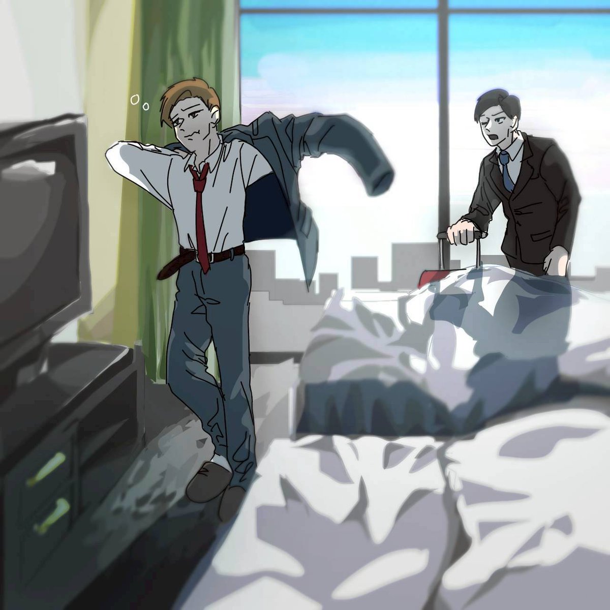 KPU_Manken's tweet photo. 先日の活動ではワンドロをしました！
お題は「スーツ」です！👔
また、近日中に部員の自己紹介を始めるのでチェックしてみてください✨️ https://t.co/iKd1595MGJ