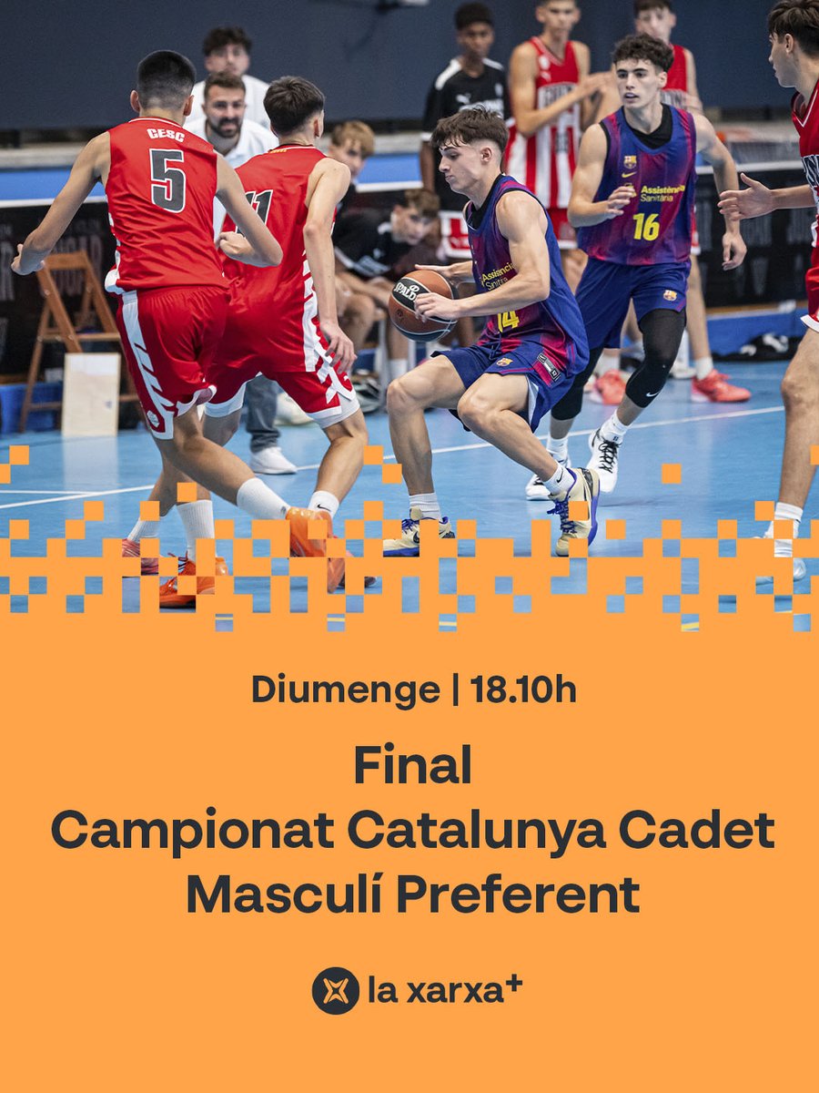 esportsenxarxa's tweet image. 🔜 Diumenge tenim cita amb el millor #bàsquetcat! 

🏆 Campionat de Catalunya Cadet Masculí Preferent de la @FCBQ! 

🏟️ Des de #Martorell
⏰ 18.10h

❤ Els futurs talents del bàsquet català! 

📺💻📱📡 A @laxarxames! 

#esportcat