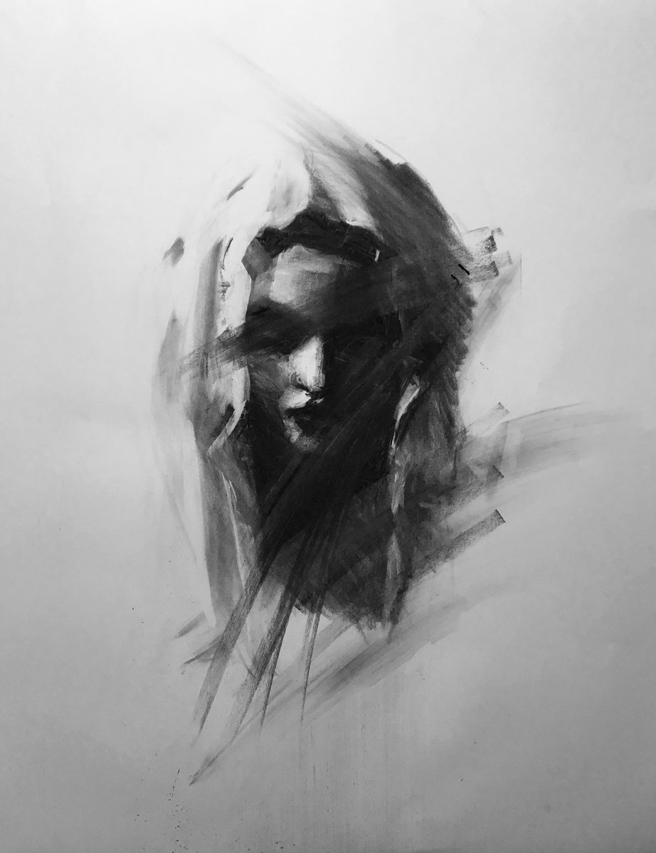 Charcoal, croquis paper