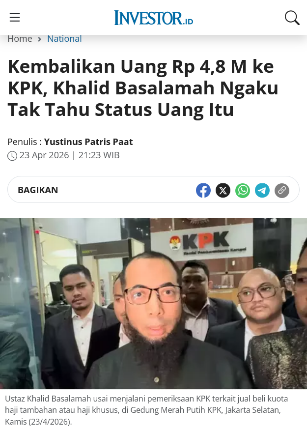 Sibuk koar-koar amaliyah orang lain bid'ah, lupa memurnikan kantong dari dana bermasalah. Definisi saleh di lisan, amnesia di keuangan, ada-ada aja kelakuan pak bermasalah 🤭