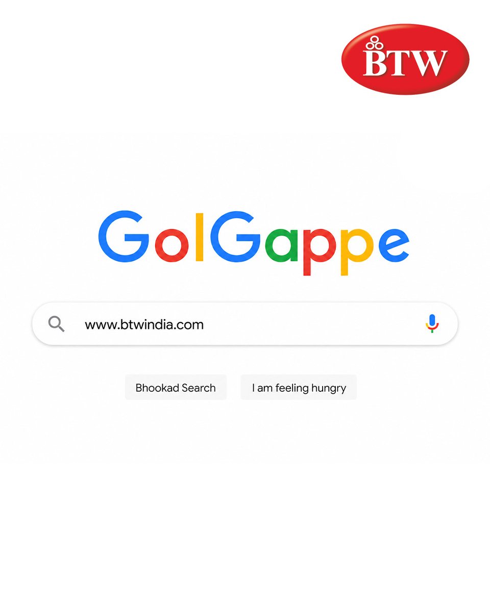 Bittootikkiwala's tweet image. Jo bhi search karo… end mein aake rukta hai Gol Gappe pe 😏

Search now 👉 btwindia.com

#btwindia #btwdelights #ordertoday #chaat #golgappe