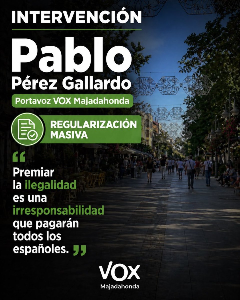 VOX_Majadahonda's tweet photo. 🚨 PSOE regulariza de forma irresponsable.
❌ PP responde con una iniciativa light.

✅ VOX no cede: expulsiones y repatriaciones para quienes han entrado ilegalmente, delinquen o viven del esfuerzo de los españoles.
#prioridadnacional #regularizacionmasiva #inmigracion https://t.co/JCzPcFxWo0