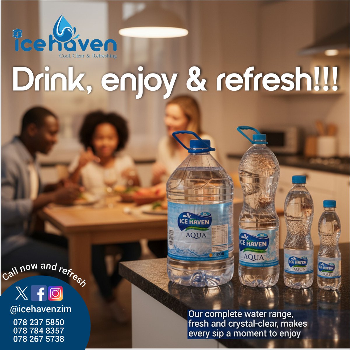 icehavenzim's tweet image. Pure refreshment in every sip!               

 Ice Haven AQUA - crystal-clear quality that makes every moment count.              

Don't settle for less!                

Call: 078 237 5850                

#PureWater 
#IceHavenAqua