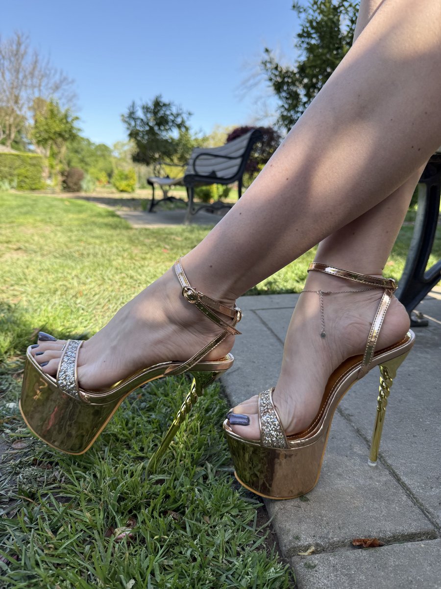 Who says princesses can't slay in golden heels? 👠👑