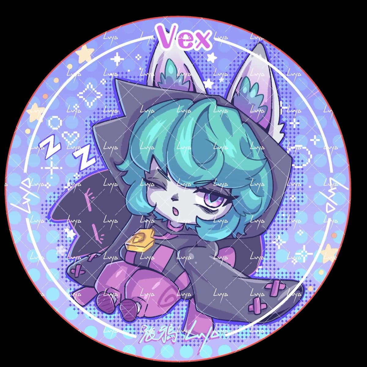 1739Teng's tweet image. I'm going to make a badge about Vex. This is the first one.😉
#Vex #LeagueOfLegendsFanArt