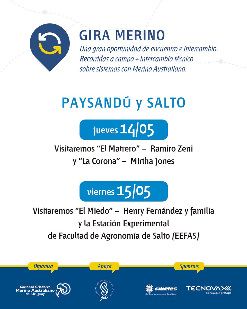 MerinoUY's tweet photo. Agende! Gira Merino jueves 14 y viernes 15 de Mayo! https://t.co/GBDT7bJ642