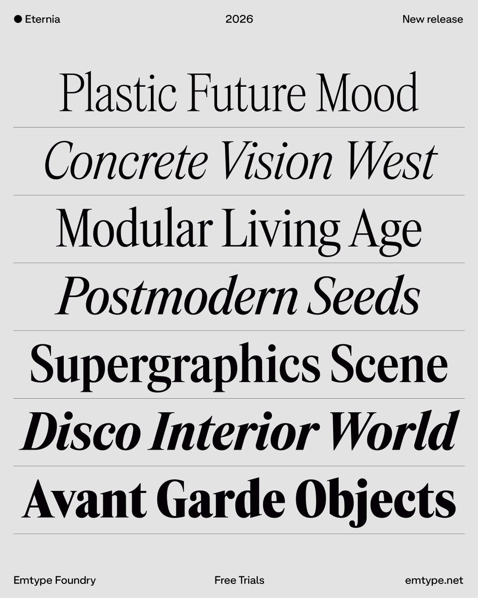 Emtype Foundry tweet media