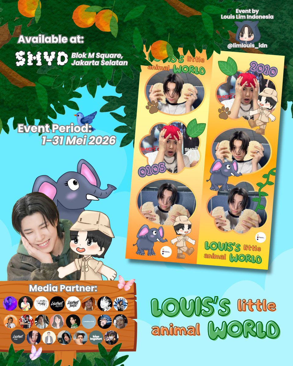 prodbyohyul's tweet image. 𝜗ৎ 𝑳𝒐𝒖𝒊𝒔'𝒔 𝑳𝒊𝒕𝒕𝒍𝒆 𝑨𝒏𝒊𝒎𝒂𝒍 𝑾𝒐𝒓𝒍𝒅☆ ─꒰💌🎂꒱ ”
#LOUIS 𝗕𝗜𝗥𝗧𝗛𝗗𝗔𝗬 𝗣𝗛𝗢𝗧𝗢𝗙𝗥𝗔𝗠𝗘 𝗘𝗩𝗘𝗡𝗧 📸 by @limlouis_idn 

📍SMYD, Blok M Square
🗓 1-31 Mei 2026

🪄 Post your cutest photo, tag us, and kindly use this #️⃣

Our Blooming Star Louis