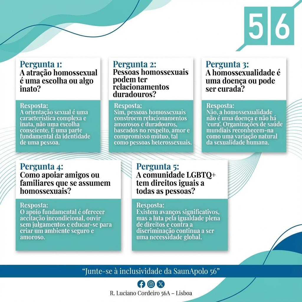 A sexualidade não é escolha. É diversidade, respeito e amor! 🌈 #Respeito #Diversidade #SaunApolo56