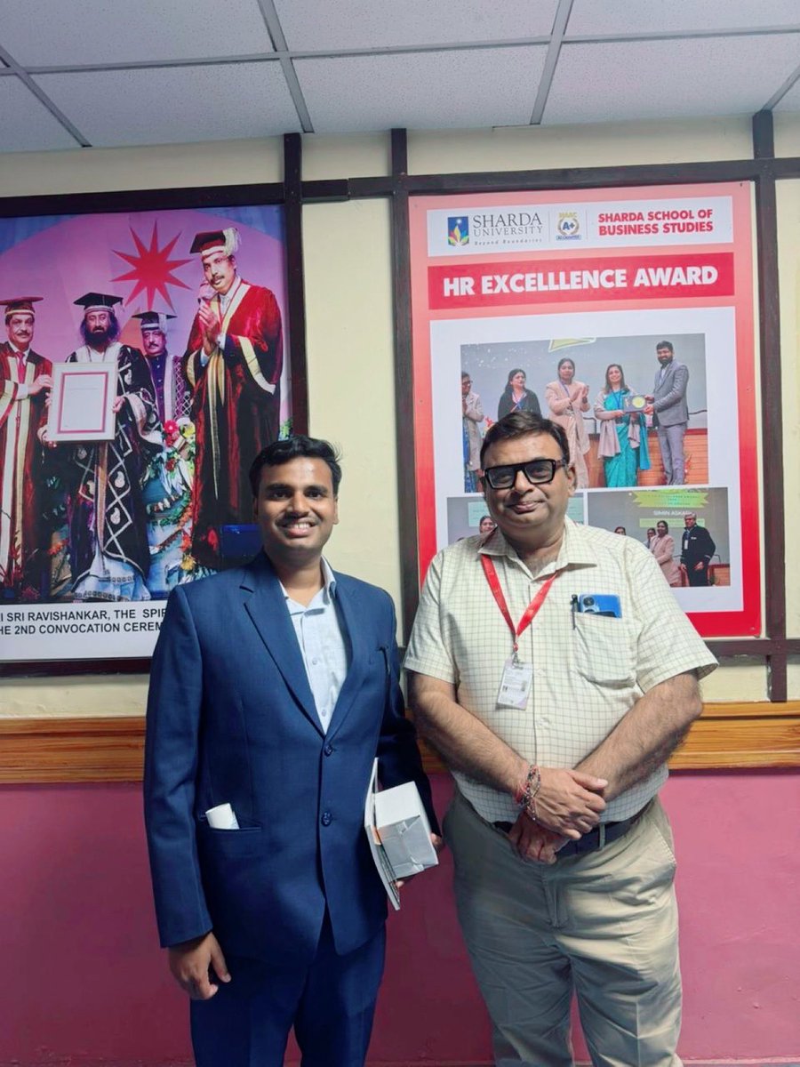 SamarendraBJP's tweet photo. Carrying your lessons and guidance into the next chapter. Thanks to the Dean, School of Law, Sharda University, Dr. Rhishikesh Dave Sir for your immense support throughout the journey. #Dean #ShardaUniversity #Farewell https://t.co/nNZnwd80S5