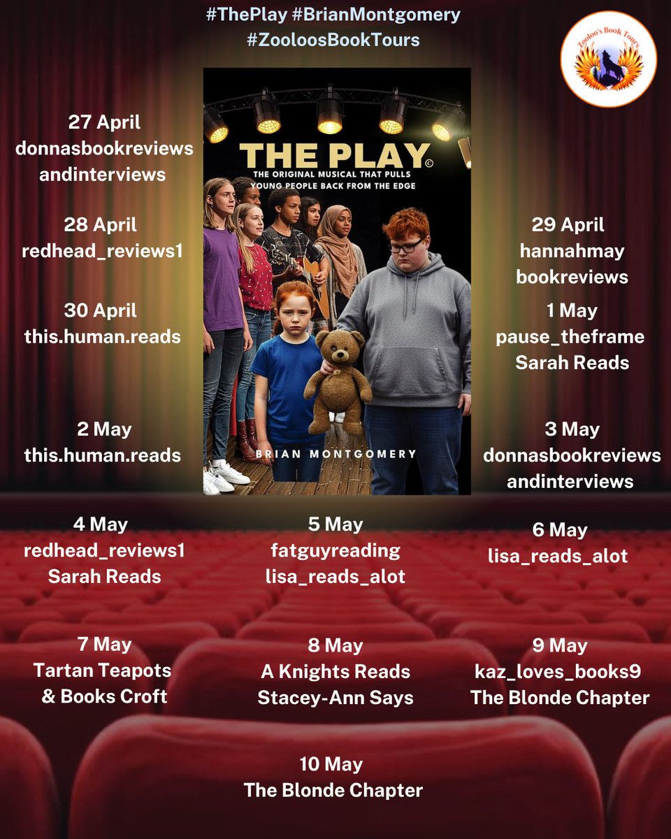 beinghannahmay's tweet image. Book 21 of 2026 was this emotional but uplifting YA read! See my review here: hannahmaybookreviews.wordpress.com/2026/04/29/boo…

Thank you @ZooloosBT for my spot on the tour 😊

#theplay #brianmontgomery #bookreview #youngadult