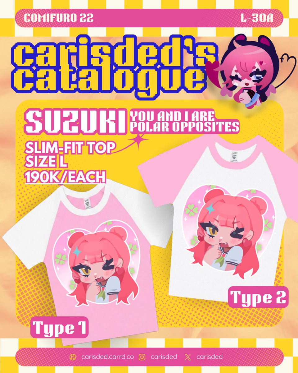 carisded's tweet photo. 🎀 my #CF22 catalogue is here yippe 
BOTH DAYS &amp; PO aftersales
BOOTH NUMBER: L-30a 

U and I are Polar Opposites, Girl’s last tour, Deltarune, Panty and Stocking
#cf22catalogue #comifuro22 #comifuro22catalogue https://t.co/woqsSNUSBc