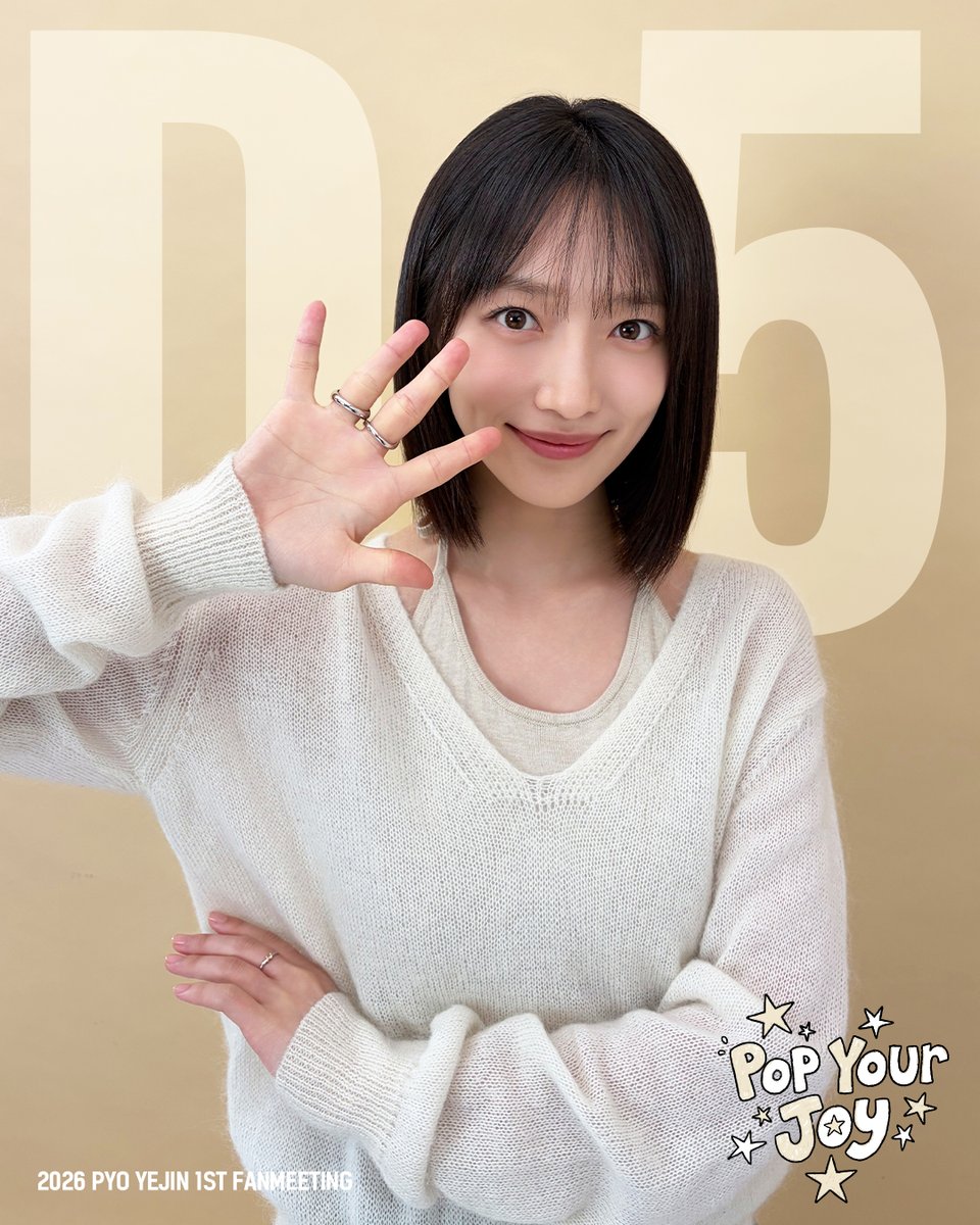 redslippers_ent's tweet photo. [🎁] #표예진 #PYOYEJIN
2026 PYO YEJIN 1ST FANMEETING [Pop Your Joy]

✋ D-5

📅 2026.05.09(SAT) 1PM, 6PM
📍 성암아트홀

🎫 TICKET
📌 티켓링크
KR🔗 https://t.co/O6v08fa5Km
GL🔗https://t.co/Dh3RegOn2r

#PopYourJoy
#SECRETENT #Redslippers https://t.co/v9mD9MKYI6