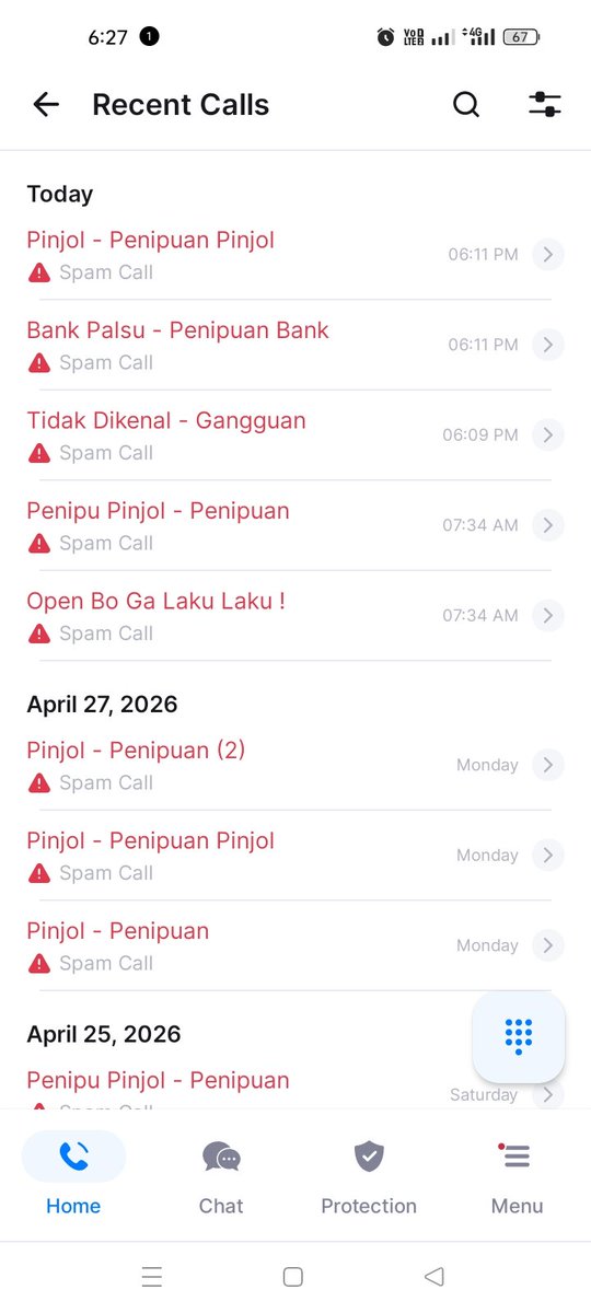 abudaffa_klda's tweet photo. @Telkomsel tiap hari ada nomor telkomsel yang telpon, dicek mereka semua Spam!!!
Nomor sy juga telkomsel!!
Kenapa sy tdk mendapatkan kenyamanan??!! https://t.co/vsRrnuk26t
