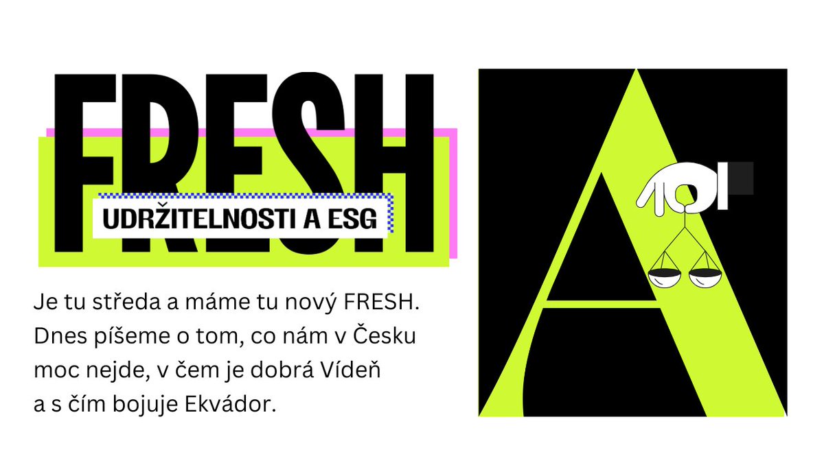 Asociace_CSR's tweet image. je tu středa, máme pro vás nový #FRESH.👋 

Co v něm dnes najdete? Co nám v Česku moc nejde, v čem je dobrá Vídeň a s čím bojuje Ekvádor.

Inspirujte se: spolecenskaodpovednost.cz/155-fresh-ze-s…
