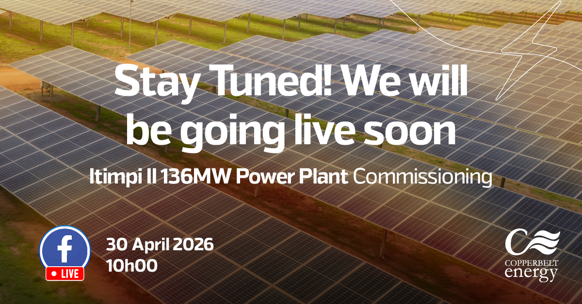 CECinvestor's tweet photo. Join us at 10:00hrs for the commissioning of our 136 MW Itimpi II Solar Power Plant, live on our Facebook page.
#RenewableEnergy
#CECAddingValue https://t.co/eGwWmq6Fby