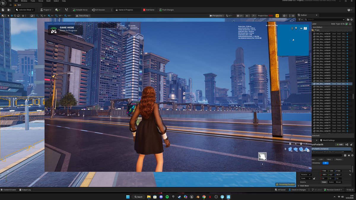 Beepinho's tweet image. Currently testing the limits of UEFN with a large-scale project. The project size already exceeds typical UEFN constraints, but I’m interested in better understanding its boundaries. Looking forward to the release of UE6. 👀#gamedev #uefn