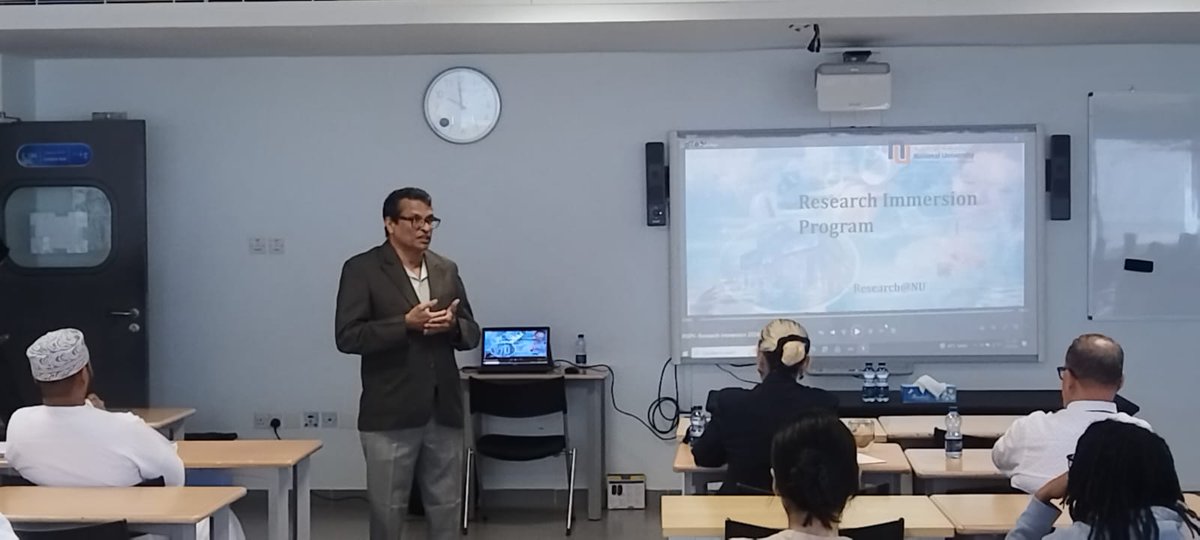 IMCOofficial's tweet photo. On April 28, 2026, NU-IMCO hosted a series of impactful research sessions for the faculties and students led by Prof. K. P. Ramachandran, DGSR, Prof. Sadhik Basha, Dr. Suresh Maniac and IIT Madras experts in the field of research funding and consultancy projects. https://t.co/SFmQUTnmWV