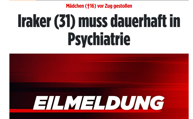 sma_nordlicht's tweet photo. Der #Iraker, der Liana in Friedland vor den Zug gestoßen hat (sie starb an den Kopfverletzungen) muss.... tata... nicht ins Gefängnis. Nein, er kommt in die Psychiatrie. Der Beschuldigte war während der Tag (einem heimtückischem Mord) angeblich nicht schuldfähig.
Na, sauber....! https://t.co/pwBdvweaXN