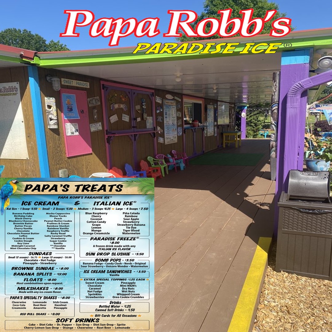 Good Morning Concord. You have made it to Wednesday. Hope to see you this week. 
12 till 9pm. 3700 Poplar Tent Road at Eva Drive, Concord, NC 
#PapaRobbs #IceCream #Playground #ConcordNC #PapaRobbsParadiseIce #BananaSplit