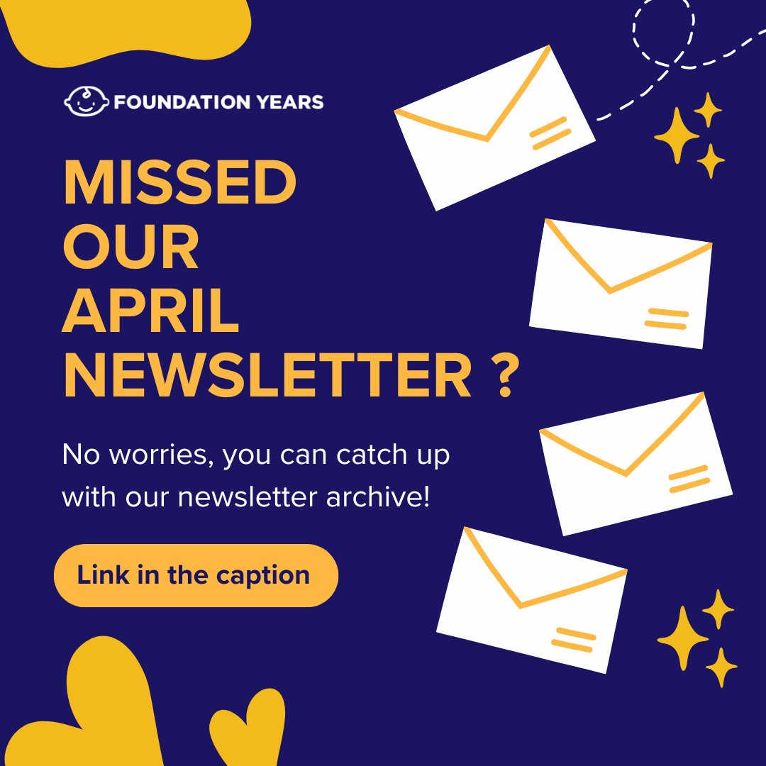 FoundationYears's tweet photo. Missed our April newsletter? No worries! Catch up here:https://t.co/eqpu68lP7X  

Stay updated with the latest early years news - subscribe to our newsletter here: https://t.co/x3dHdih5YS  ! https://t.co/aMnehG4re1