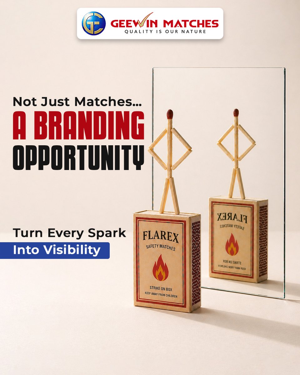 GeewinM's tweet image. Is Your Brand Forgotten? 😶‍🌫️+91 96260 99777 | +91 96261 88777

#GeewinMatches #CustomBranding #BrandVisibility #MarketingStrategy #GeewinQuality #SafetyMatches #PremiumQuality #SparkSuccess #IgniteYourBrand #WeddingFavors #EventPlanning #RestaurantDesign #HospitalityIndustry