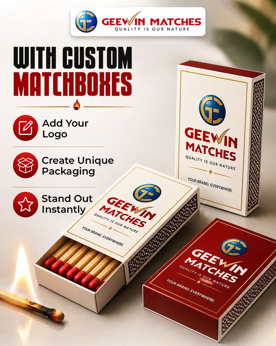 GeewinM's tweet image. Is Your Brand Forgotten? 😶‍🌫️+91 96260 99777 | +91 96261 88777

#GeewinMatches #CustomBranding #BrandVisibility #MarketingStrategy #GeewinQuality #SafetyMatches #PremiumQuality #SparkSuccess #IgniteYourBrand #WeddingFavors #EventPlanning #RestaurantDesign #HospitalityIndustry