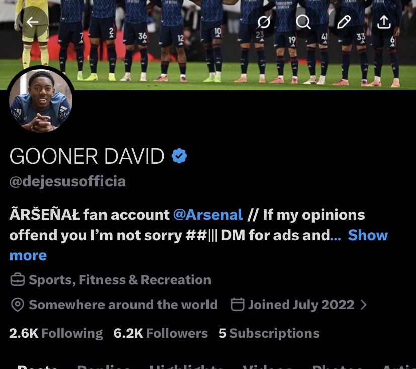 GOONER DAVID tweet media