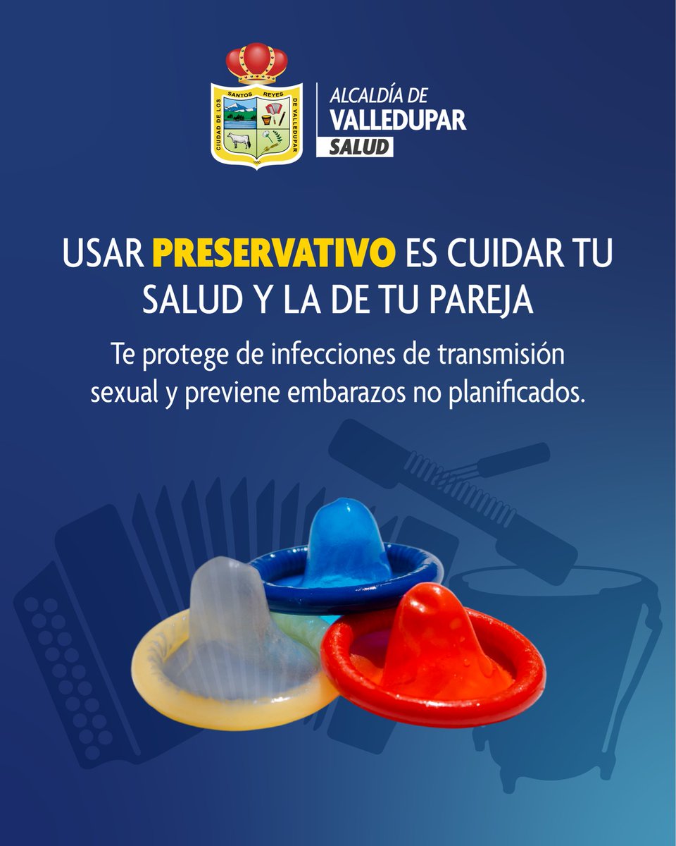 SecSaludVpr's tweet photo. Protegerte a ti y a tu pareja es tu decisión. 

En este Festival, canta, baila y cuídate. El preservativo previene infecciones de transmisión sexual y embarazos no planificados.

Ponte el sombrero y disfruta el Festival Vallenato. 

Con salud estamos #ArreglandoEsto https://t.co/vtfHPbTlyF