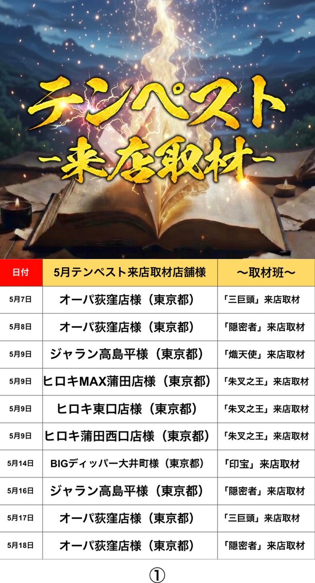 テンペスト来店取材班 tweet media