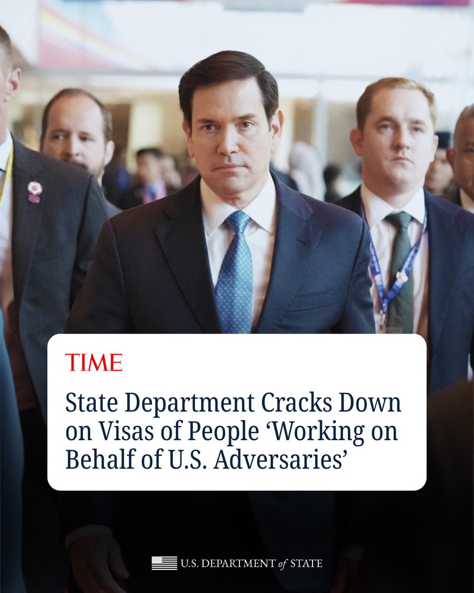 Why crack down and not completely eliminate the visas of people "working on behalf of U.S. adversaries"? 🤔