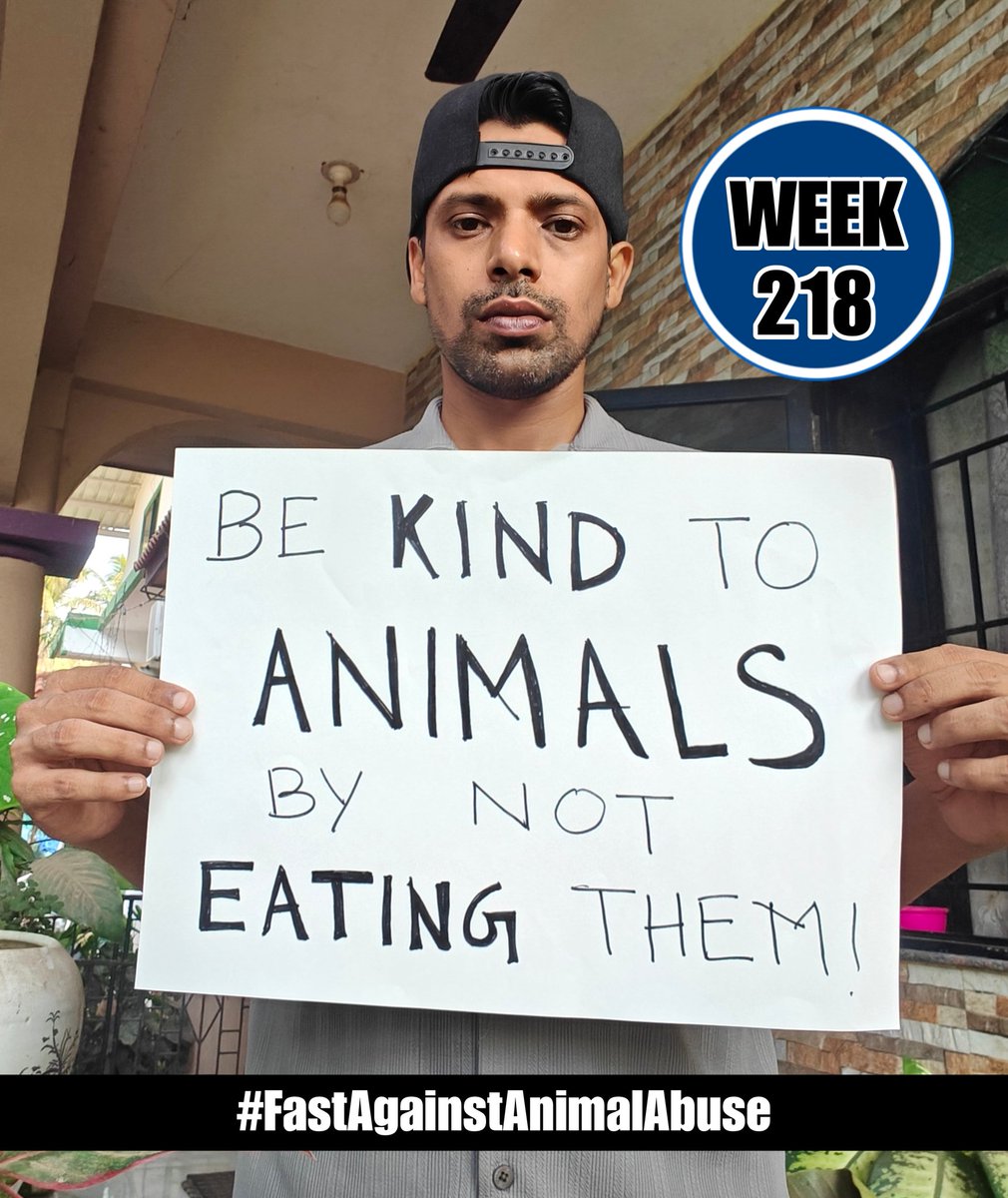 VeganProphet's tweet photo. I completed week 218 of the 24 hour weekly dry fast campaign #FastAgainstAnimalAbuse this Sunday.
Message : Be Kind To Animals By Not Eating Them 🤍🙏🏾
Animals value their lives just as we value ours. The kindest meal is one that takes no life. https://t.co/GBvUvTqtUO