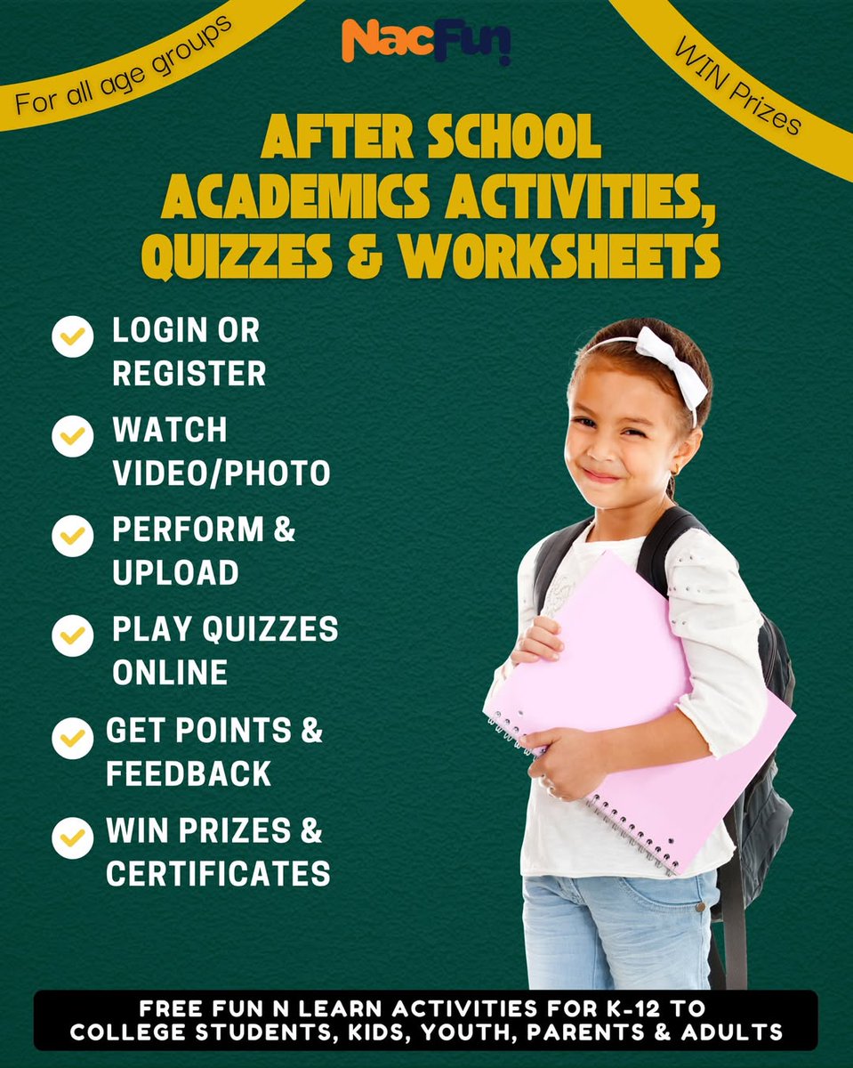 nacfunworld's tweet image. 👨‍👩‍👧 Worried your child is just getting through school instead of growing through it?
A free learning platform that helps your child strengthen the basics.
👉 Sign them up free at nacfun.com
#NacFun #SmartLearning #FunLearning #K12Education #ChildDevelopment