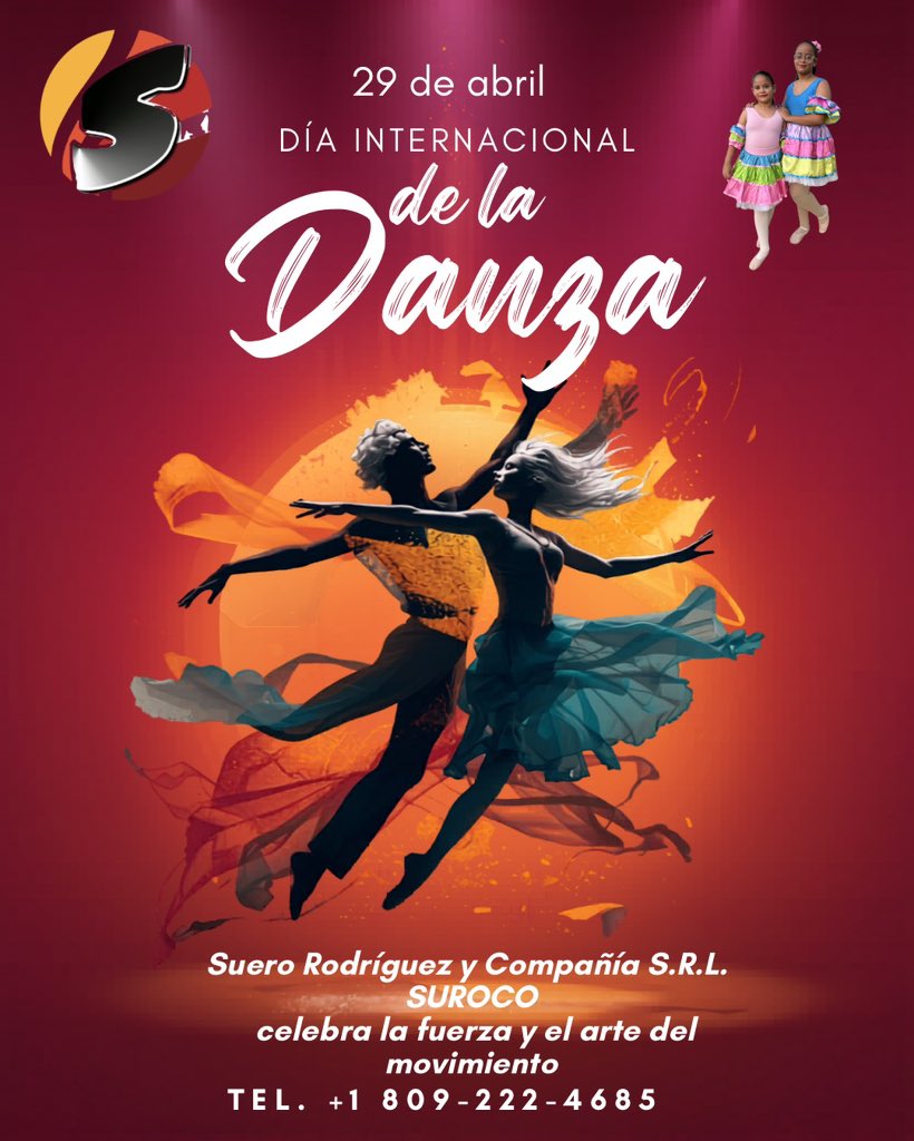 Que la vida te saque a bailar, en Suero Rodríguez y Compañia S.R.L. (SUROCO), nos encargamos de que no pierdas el paso. Feliz día de la danza.